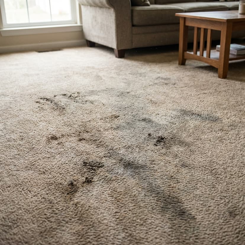 Carpet before cleaning