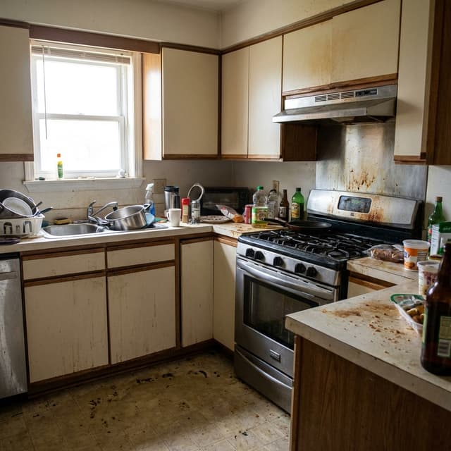 Before Kitchen Deep Clean