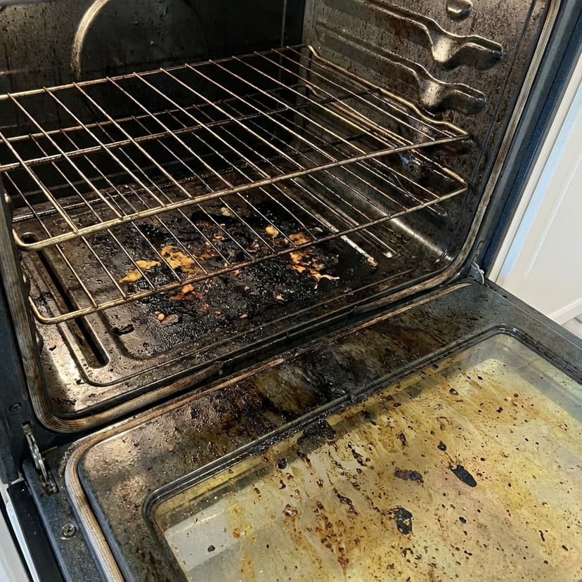 Oven before cleaning